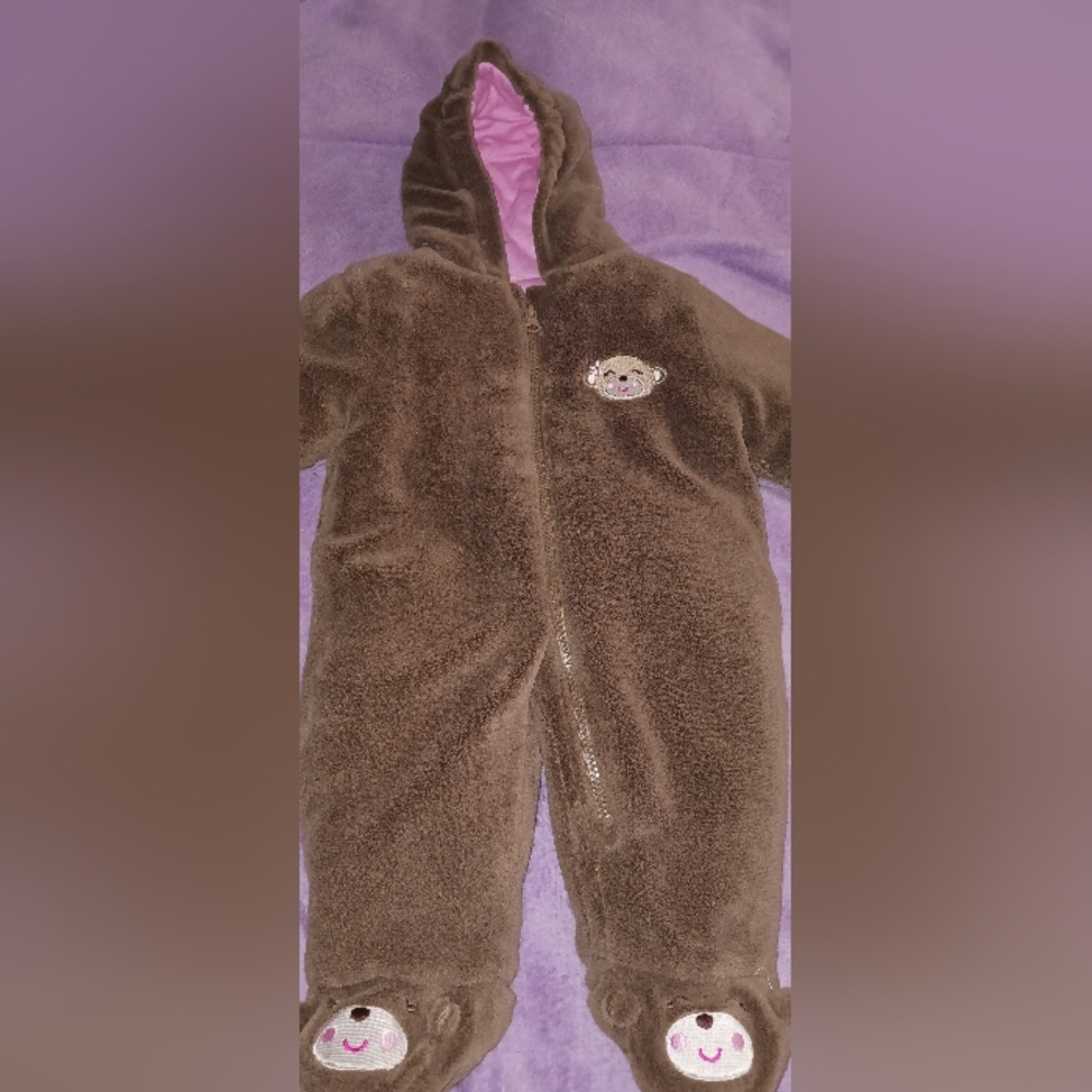 Carters cozy brown monkey pram 0-3 months